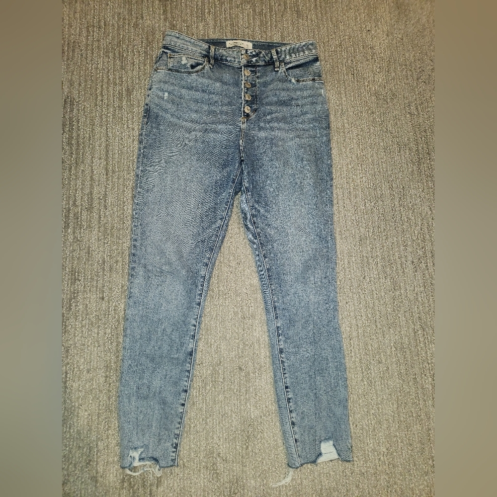 A&F Super Skinny High Rise Jeans